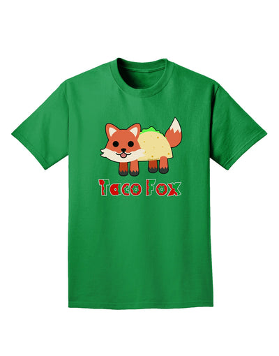 Cute Taco Fox Text Adult Dark T-Shirt-Mens T-Shirt-TooLoud-Kelly-Green-Small-Davson Sales