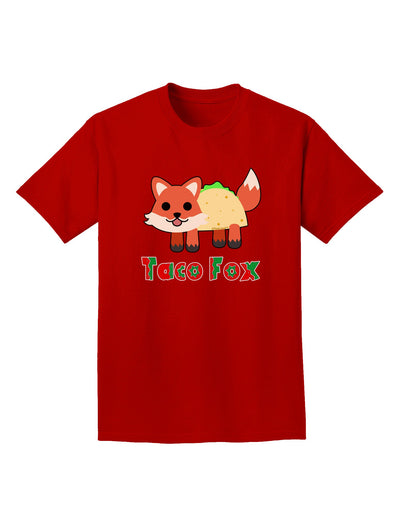 Cute Taco Fox Text Adult Dark T-Shirt-Mens T-Shirt-TooLoud-Red-Small-Davson Sales