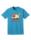 Cute Taco Fox Text Adult Dark T-Shirt-Mens T-Shirt-TooLoud-Turquoise-Small-Davson Sales