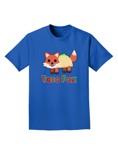 Cute Taco Fox Text Adult Dark T-Shirt-Mens T-Shirt-TooLoud-Royal-Blue-Small-Davson Sales