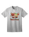 Cute Taco Fox Text Adult T-Shirt-Mens T-Shirt-TooLoud-AshGray-Small-Davson Sales