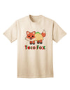 Cute Taco Fox Text Adult T-Shirt-Mens T-Shirt-TooLoud-Natural-Small-Davson Sales
