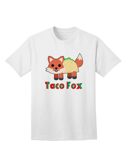 Cute Taco Fox Text Adult T-Shirt-Mens T-Shirt-TooLoud-White-Small-Davson Sales