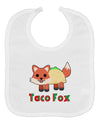 Cute Taco Fox Text Baby Bib