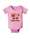 Cute Taco Fox Text Baby Romper Bodysuit-Baby Romper-TooLoud-Pink-06-Months-Davson Sales