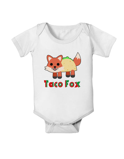 Cute Taco Fox Text Baby Romper Bodysuit-Baby Romper-TooLoud-White-06-Months-Davson Sales