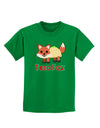 Cute Taco Fox Text Childrens Dark T-Shirt-Childrens T-Shirt-TooLoud-Kelly-Green-X-Small-Davson Sales
