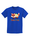 Cute Taco Fox Text Childrens Dark T-Shirt-Childrens T-Shirt-TooLoud-Royal-Blue-X-Small-Davson Sales