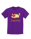 Cute Taco Fox Text Childrens Dark T-Shirt-Childrens T-Shirt-TooLoud-Purple-X-Small-Davson Sales