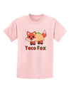 Cute Taco Fox Text Childrens T-Shirt-Childrens T-Shirt-TooLoud-PalePink-X-Small-Davson Sales