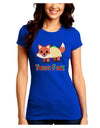 Cute Taco Fox Text Juniors Petite Crew Dark T-Shirt-T-Shirts Juniors Tops-TooLoud-Royal-Blue-Juniors Fitted Small-Davson Sales