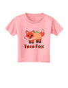 Cute Taco Fox Text Toddler T-Shirt-Toddler T-Shirt-TooLoud-Candy-Pink-2T-Davson Sales