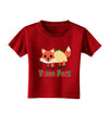 Cute Taco Fox Text Toddler T-Shirt Dark-Toddler T-Shirt-TooLoud-Red-2T-Davson Sales