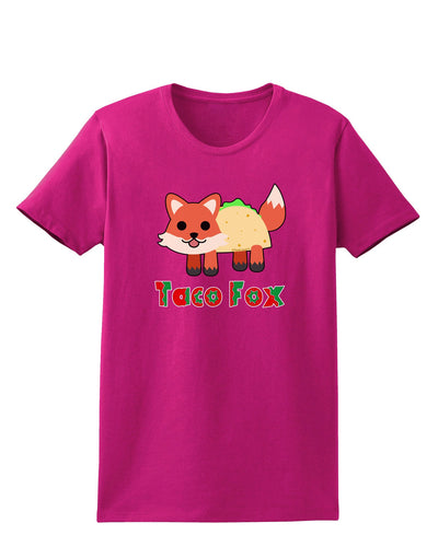 Cute Taco Fox Text Womens Dark T-Shirt-TooLoud-Hot-Pink-Small-Davson Sales