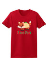 Cute Taco Fox Text Womens Dark T-Shirt-TooLoud-Red-X-Small-Davson Sales