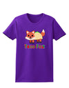 Cute Taco Fox Text Womens Dark T-Shirt-TooLoud-Purple-X-Small-Davson Sales