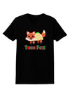 Cute Taco Fox Text Womens Dark T-Shirt-TooLoud-Black-X-Small-Davson Sales