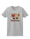 Cute Taco Fox Text Womens T-Shirt-Womens T-Shirt-TooLoud-AshGray-X-Small-Davson Sales