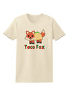 Cute Taco Fox Text Womens T-Shirt-Womens T-Shirt-TooLoud-Natural-X-Small-Davson Sales