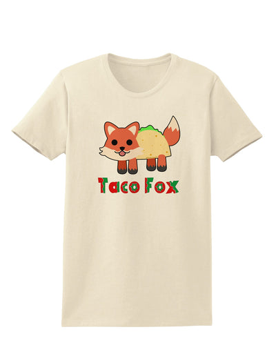 Cute Taco Fox Text Womens T-Shirt-Womens T-Shirt-TooLoud-Natural-X-Small-Davson Sales