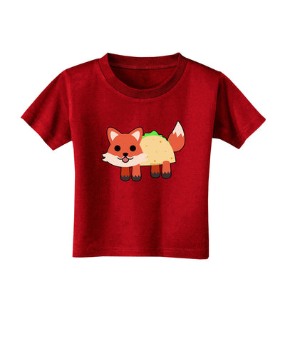 Cute Taco Fox Toddler T-Shirt Dark-Toddler T-Shirt-TooLoud-Red-2T-Davson Sales