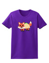 Cute Taco Fox Womens Dark T-Shirt-TooLoud-Purple-X-Small-Davson Sales