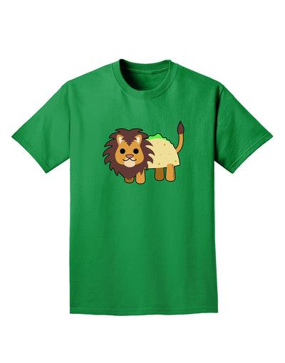 Cute Taco Lion Adult Dark T-Shirt-Mens T-Shirt-TooLoud-Kelly-Green-Small-Davson Sales