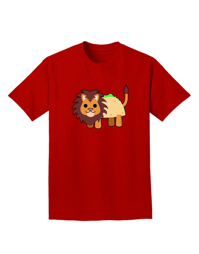 Cute Taco Lion Adult Dark T-Shirt-Mens T-Shirt-TooLoud-Red-Small-Davson Sales