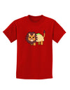 Cute Taco Lion Childrens Dark T-Shirt-Childrens T-Shirt-TooLoud-Red-X-Small-Davson Sales