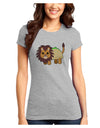 Cute Taco Lion Juniors Petite T-Shirt-T-Shirts Juniors Tops-TooLoud-Ash-Gray-Juniors Fitted X-Small-Davson Sales