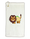 Cute Taco Lion Micro Terry Gromet Golf Towel 11&#x22;x19-Golf Towel-TooLoud-White-Davson Sales