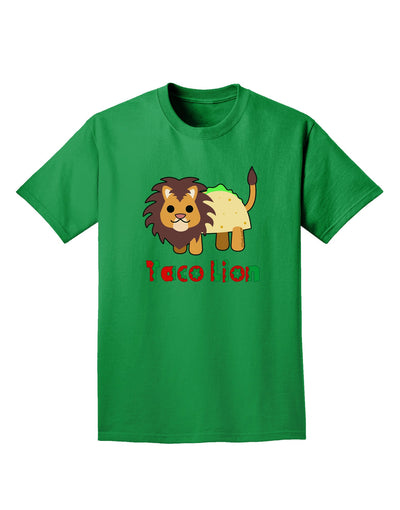 Cute Taco Lion Text Adult Dark T-Shirt-Mens T-Shirt-TooLoud-Kelly-Green-Small-Davson Sales