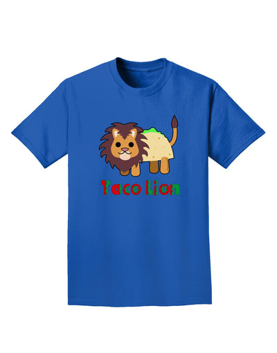 Cute Taco Lion Text Adult Dark T-Shirt-Mens T-Shirt-TooLoud-Royal-Blue-Small-Davson Sales