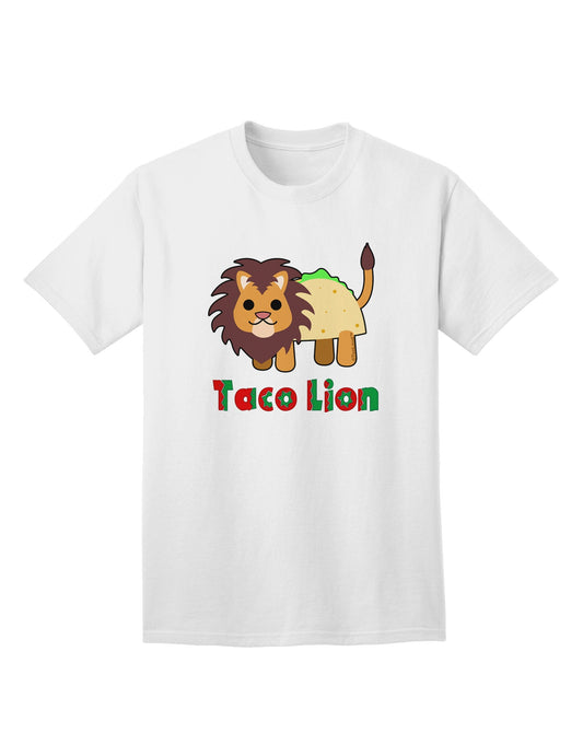 Cute Taco Lion Text Adult T-Shirt-Mens T-Shirt-TooLoud-White-Small-Davson Sales