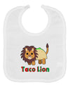 Cute Taco Lion Text Baby Bib