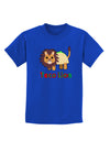 Cute Taco Lion Text Childrens Dark T-Shirt-Childrens T-Shirt-TooLoud-Royal-Blue-X-Small-Davson Sales