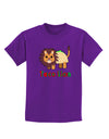 Cute Taco Lion Text Childrens Dark T-Shirt-Childrens T-Shirt-TooLoud-Purple-X-Small-Davson Sales