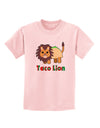 Cute Taco Lion Text Childrens T-Shirt-Childrens T-Shirt-TooLoud-PalePink-X-Small-Davson Sales