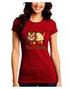 Cute Taco Lion Text Juniors Petite Crew Dark T-Shirt-T-Shirts Juniors Tops-TooLoud-Red-Juniors Fitted Small-Davson Sales