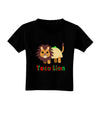 Cute Taco Lion Text Toddler T-Shirt Dark-Toddler T-Shirt-TooLoud-Black-2T-Davson Sales