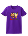 Cute Taco Lion Text Womens Dark T-Shirt-TooLoud-Purple-X-Small-Davson Sales