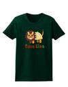 Cute Taco Lion Text Womens Dark T-Shirt-TooLoud-Forest-Green-Small-Davson Sales