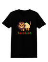 Cute Taco Lion Text Womens Dark T-Shirt-TooLoud-Black-X-Small-Davson Sales