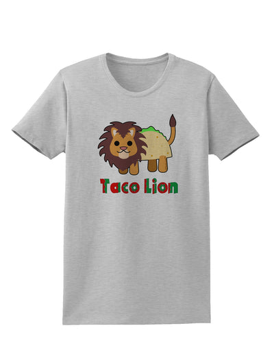 Cute Taco Lion Text Womens T-Shirt-Womens T-Shirt-TooLoud-AshGray-X-Small-Davson Sales