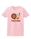 Cute Taco Lion Text Womens T-Shirt-Womens T-Shirt-TooLoud-PalePink-X-Small-Davson Sales