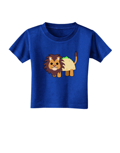 Cute Taco Lion Toddler T-Shirt Dark-Toddler T-Shirt-TooLoud-Royal-Blue-2T-Davson Sales