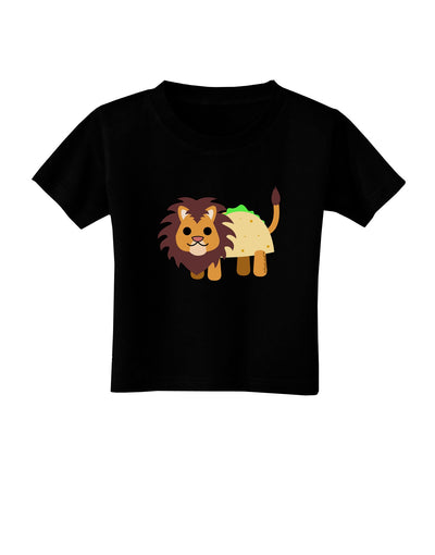 Cute Taco Lion Toddler T-Shirt Dark-Toddler T-Shirt-TooLoud-Black-2T-Davson Sales