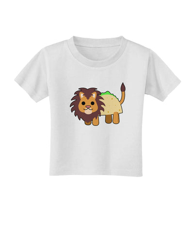 Cute Taco Lion Toddler T-Shirt-Toddler T-Shirt-TooLoud-White-2T-Davson Sales