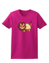 Cute Taco Lion Womens Dark T-Shirt-TooLoud-Hot-Pink-Small-Davson Sales