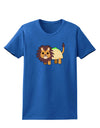 Cute Taco Lion Womens Dark T-Shirt-TooLoud-Royal-Blue-X-Small-Davson Sales